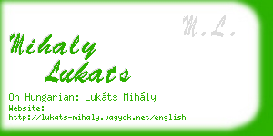 mihaly lukats business card